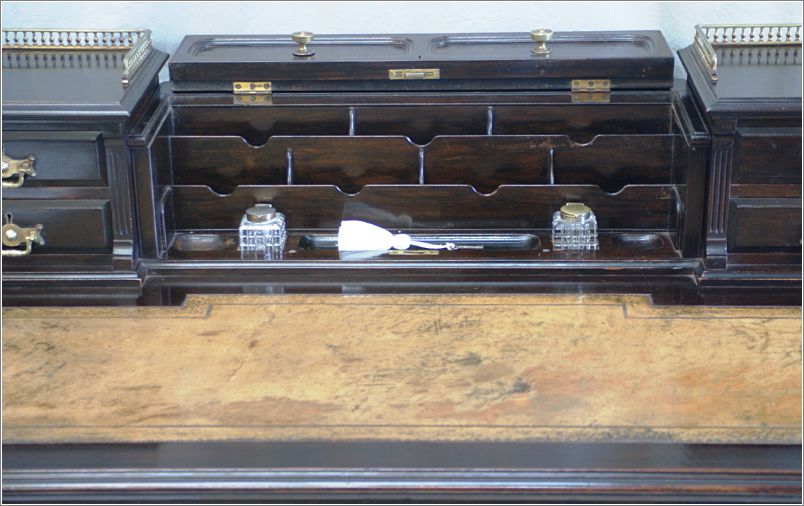 4030 Antique Mahogany Writing Desk by Maple & Co (4)